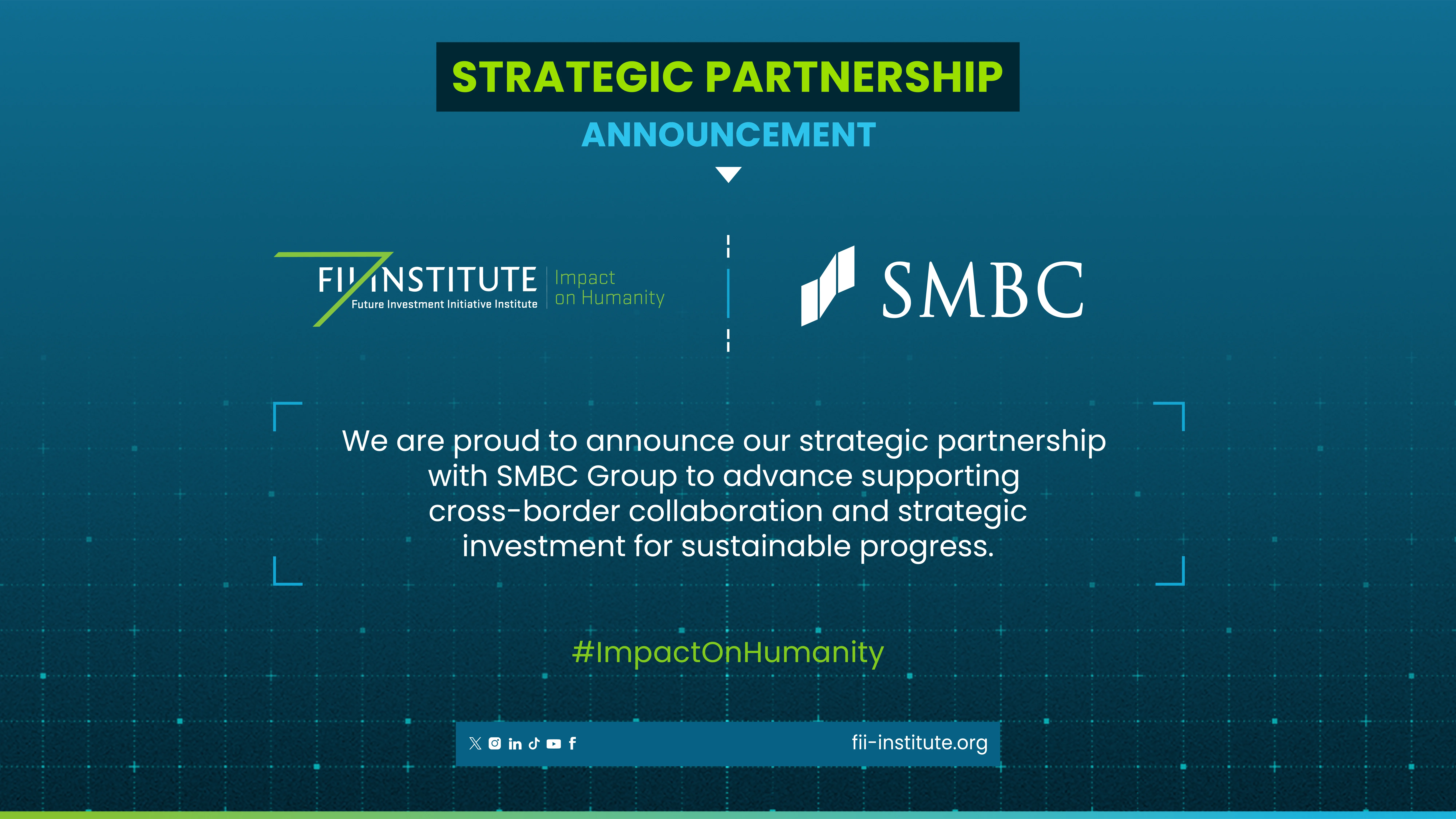 FII Institute in strategic partnership with SMBC