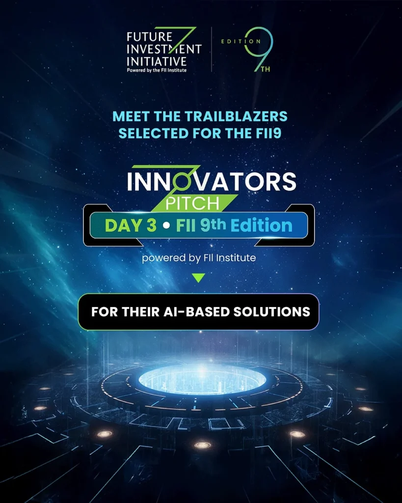 Meet the trailblazers selected for the FII9 Innovators Pitch, Day 3 of the FII 9th Edition, for their AI-based solutions.