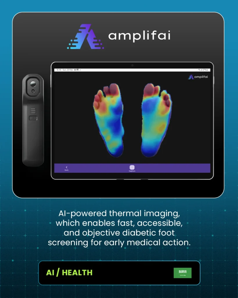 Amplifai: AI-powered thermal imaging for fast, accessible and objective diabetic foot screening. AI / Health, Saudi Arabia.